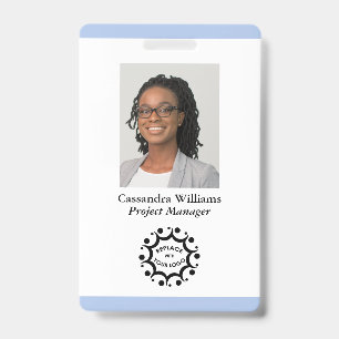Badge Logo d'entreprise personnalisé et photo employé bl