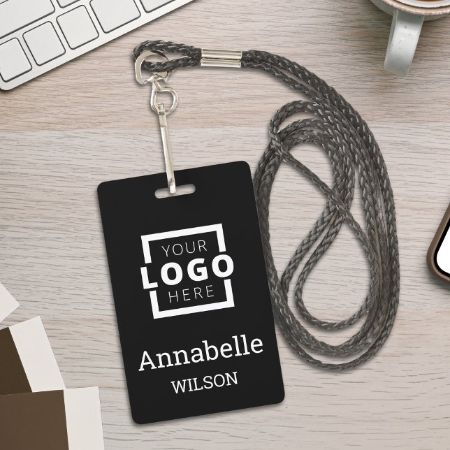 Badge Logo d'entreprise personnalisé Nom de l'employé de (Créateur téléchargé)