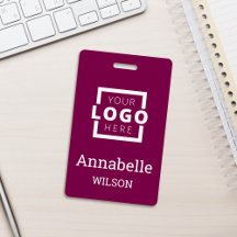 Logo d'entreprise personnalisé Nom de l'employé Ma