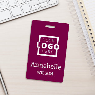 Badge Logo d'entreprise personnalisé Nom de l'employé Ma