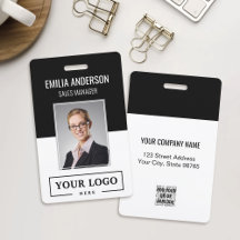 Logo d'entreprise personnalisé Photo d'employé de 