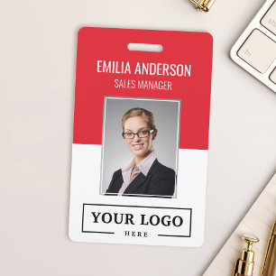 Badge Logo d'entreprise personnalisé Photo d'employé de 