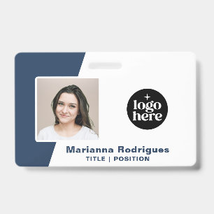 Badge Logo d'entreprise Photo Code-barres Carte d'identi