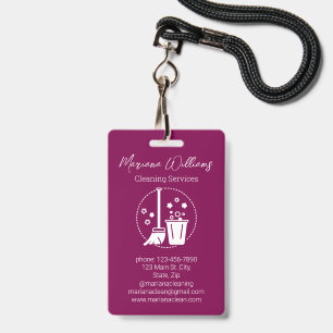 Badge logo des services de nettoyage simple noir chic ro