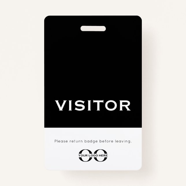 Badge Logo d'insigne de visite professionnel (Devant)