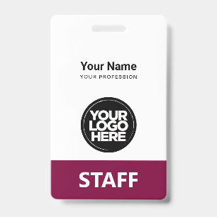 Badge Logo employé Étiquette de personnel identique à l'