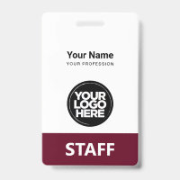 Logo employé Étiquette de personnel identique à l'