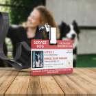 Logo et carte d'identité photo du chien de service