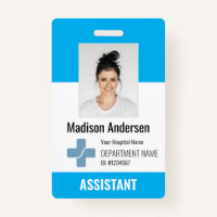 Logo et ID photo de l'employé de l'hôpital personn