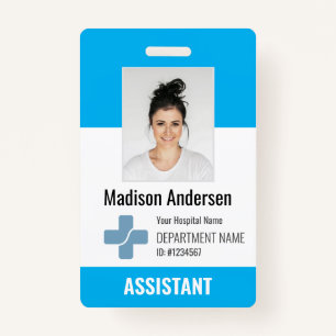 Badge Logo et ID photo de l'employé de l'hôpital personn