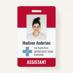 Badge Logo et ID photo de l'employé de l'hôpital personn
