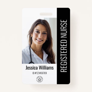 Badge Logo et ID photo de l'employé de l'hôpital personn