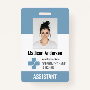 Badge Logo et ID photo de l'employé de l'hôpital personn