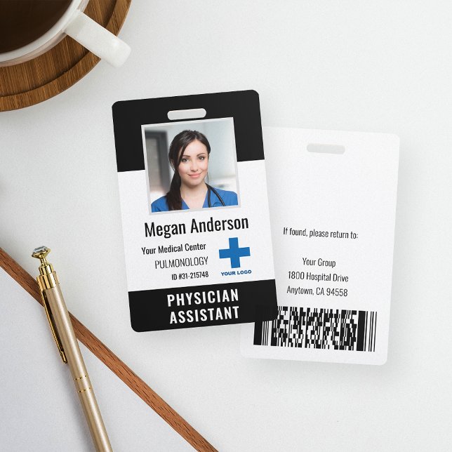 Badge Logo et ID photo des employés de l'hôpital (Créateur téléchargé)
