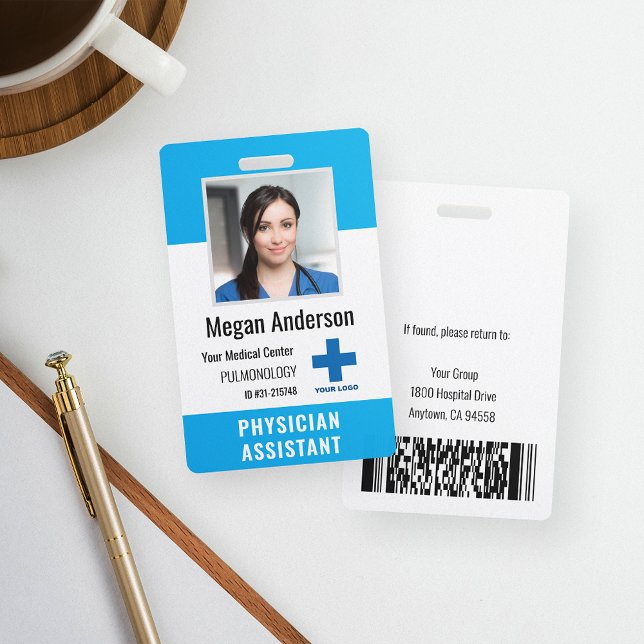 Badge Logo et ID photo des employés de l'hôpital (Créateur téléchargé)