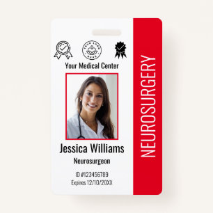 Badge Logo et ID photo des employés de l'hôpital