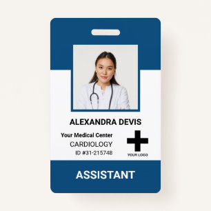 Badge Logo et photo personnels des employés de l'hôpital