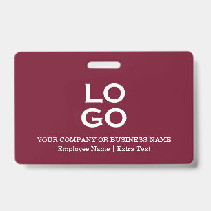 Badge Logo et titre personnalisé pour entreprise ou entr