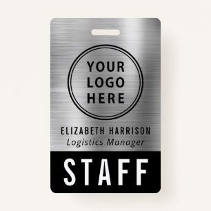 Badge Logo Événement Personnel Employé Silver Identifica