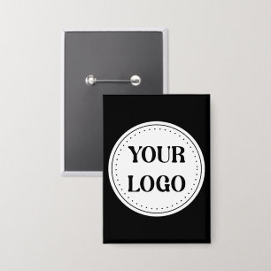 Badge Logo Marque Noire Entreprise Commerciale Société