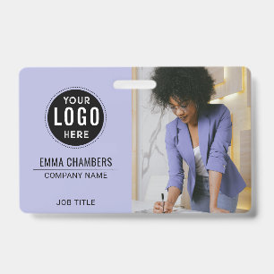 Badge Logo Moderne Personnalisé Photo d'Employé Entrepri