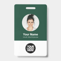 Logo personnalisé avec photo ronde de l'employé et