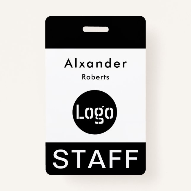 Badge Logo personnalisé de l'insigne du nom du personnel (Devant)