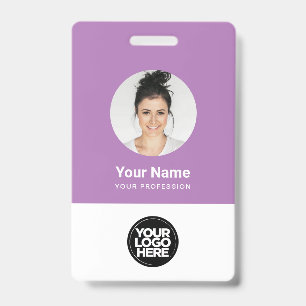 Badge Logo personnalisé de nom de photo ronde d'employé