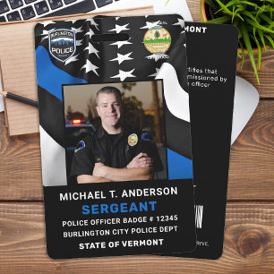 Badge Logo personnalisé du service de police - Identifia