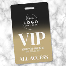 Logo personnalisé Élégant Noir Or VIP