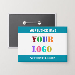 Badge Logo personnalisé et nom du texte Modèle du bouton