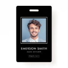 Logo personnalisé et photo noir nom de l'employé I