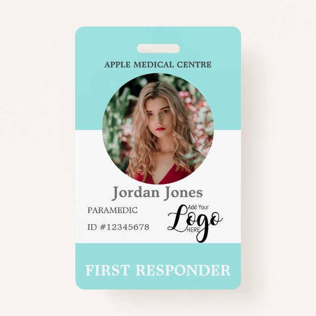 Badge logo personnalisé personnel de l'entreprise Carte  (Devant)