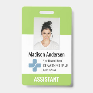 Badge Logo personnel de l'hôpital personnalisé et ID p