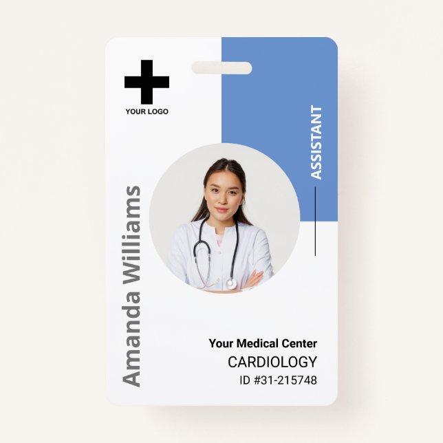 Badge Logo personnel de l'hôpital personnalisé et ID pho (Devant)