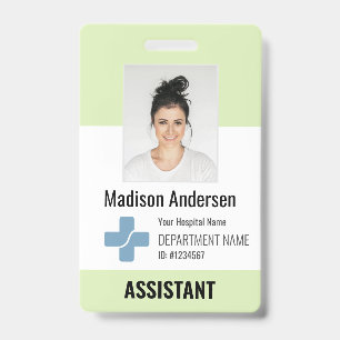 Badge Logo personnel de l'hôpital personnalisé et ID pho