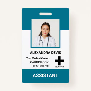 Badge Logo personnel de l'hôpital personnalisé et ID pho