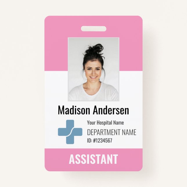 Badge Logo personnel de l'hôpital personnalisé et ID pho (Devant)