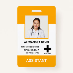 Badge Logo personnel de l'hôpital personnalisé et ID pho