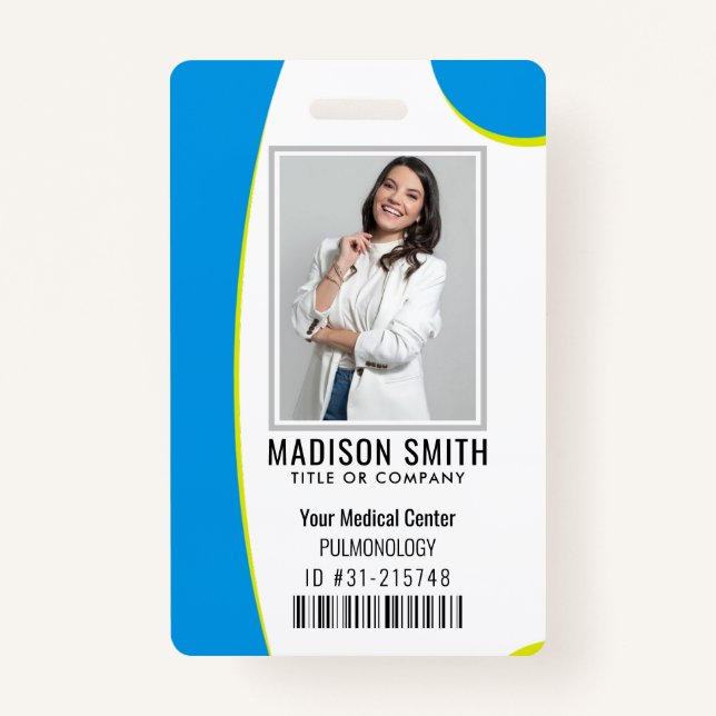 Badge Logo personnel de l'hôpital personnalisé et ID pho (Devant)