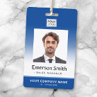 Logo photo dégradé bleu moderne carte d'identité e
