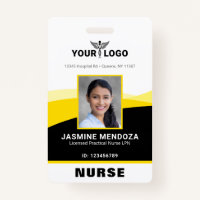 Logo photo Modèle noir jaune Nom de l'entreprise