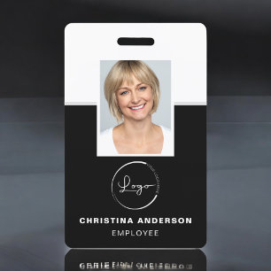 Badge Logo Photo Nom de l'employé personnalisé Travail d