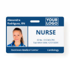 Logo photo personnalisé Bleu Code employé Médicale