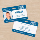 Logo photo personnalisé Bleu Code employé Médicale