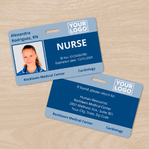 Badge Logo photo personnalisé - Code d'employé Médicale 