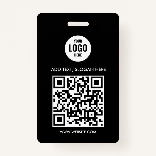 Badge Logo Professionnel Professionnel Simple Blanc (Devant)