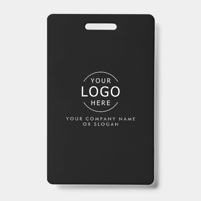 Badge Logo propre Carte de visite moderne chic avec code (Face)