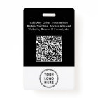 Logo QR Code Employee Photo ID Black