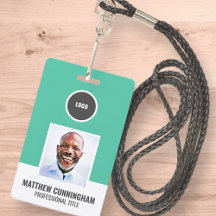 Logo rond couleur moderne Nom de l'employé Code ba